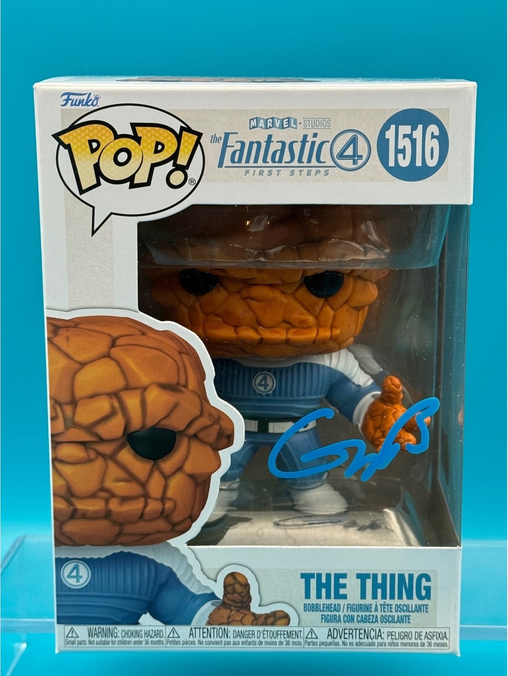 Ebon Moss-Bachrach signed Thing marvel fantastic four live action Beckett COA